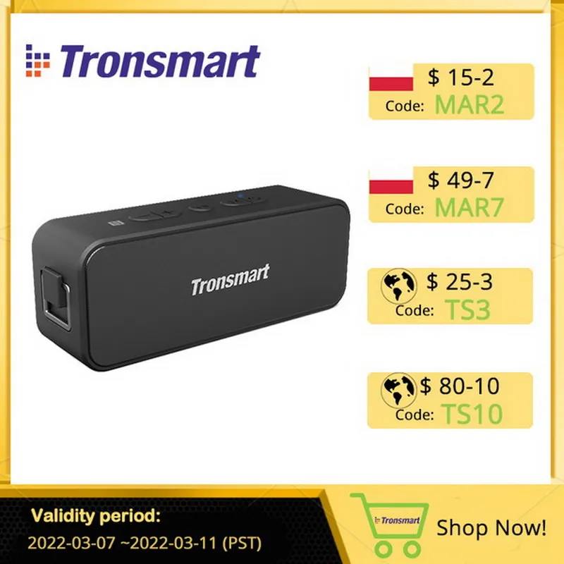 

Bluetooth-Колонка Tronsmart T2 Plus, 20 Вт, 24 часа, Поддержка NFC