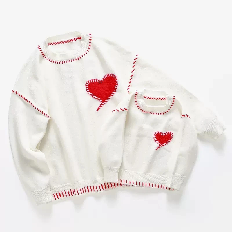 

Mom And Daughter Sweaters Mother Son Matching Jumper Women's Christmas Sweater Kids Baby Winter Sweater Pullover Knit Jumpers