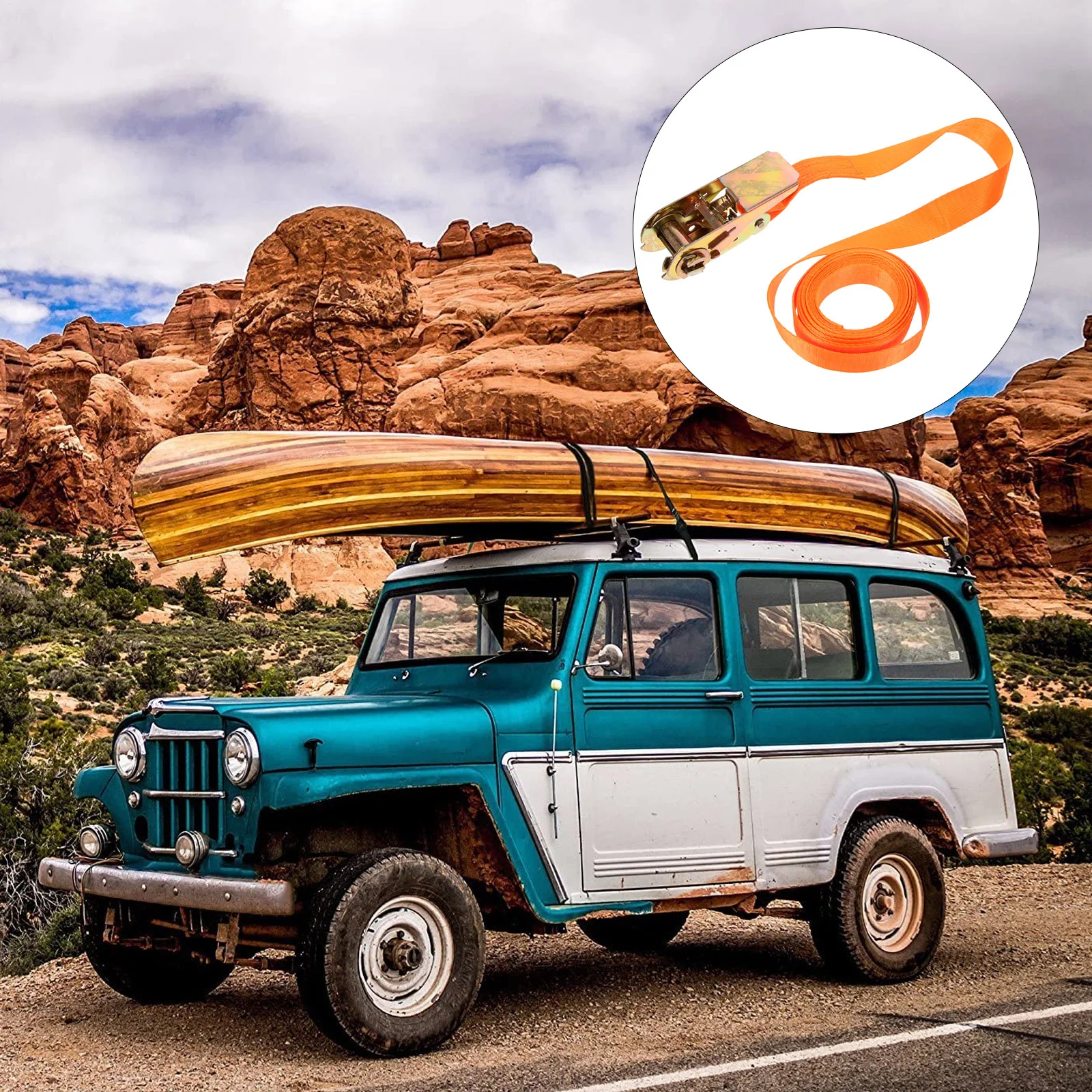 

Ratchet Tie Downs Straps Heavy Duty Packing Belt Trucks Cargo Ratcheting Motorcycle