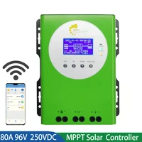 12V 24V 48V 96V 80A 100A MPPT Solar Charge Controller PV Charging Controller 150VDC WIFI Function For Lithium Lead Acid Battery