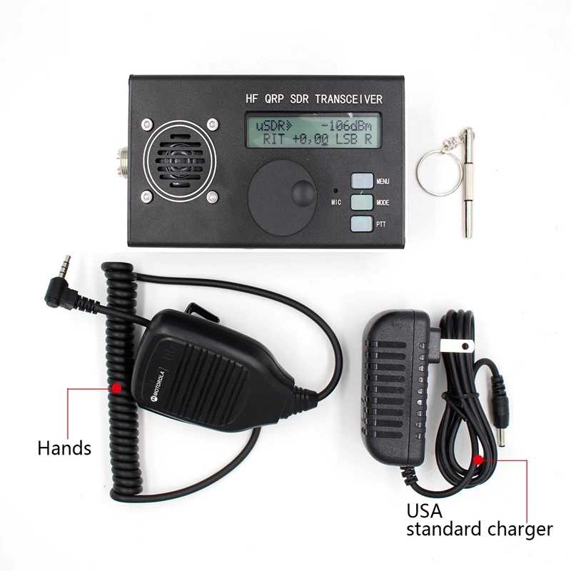 USDX USDR HF QRP SDR трансивер SSB/приемопередатчик непрерывного действия 8-Band 5W DSP с черным