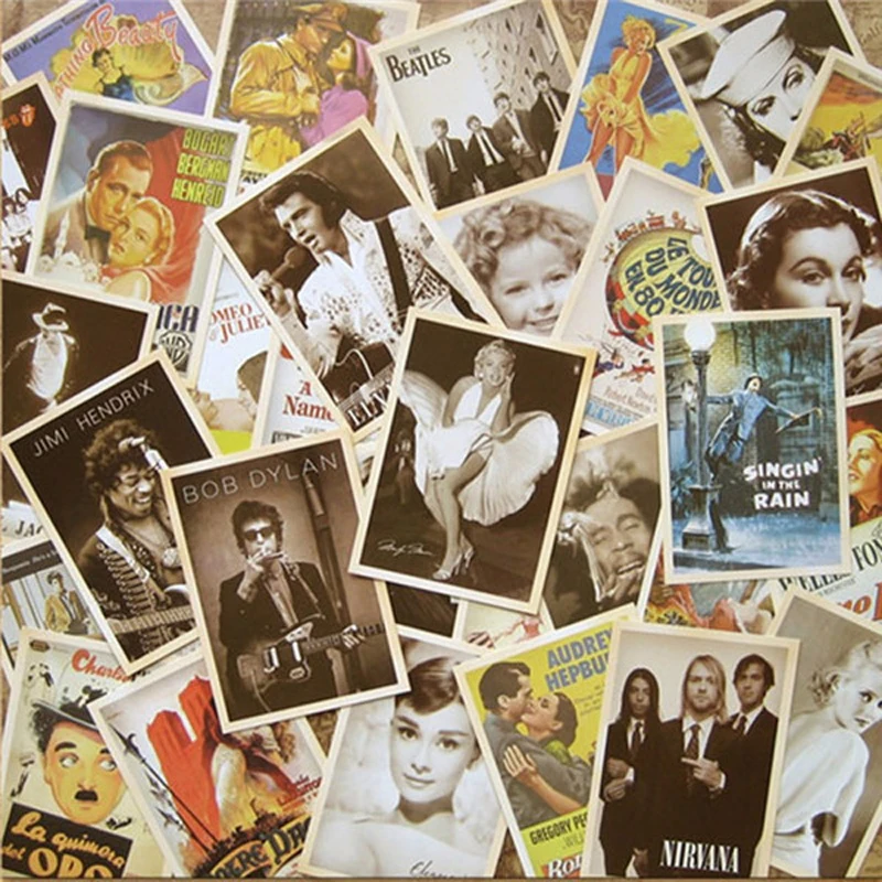 

32pcs/lot Classic Old Photos Style Postcards Cartoon Post Card Poster Drawing Greeting Gift Theme Vintage Collectible Card Set