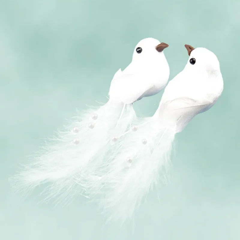 1 шт. белое Искусственное перо птица свадебное украшение для сцены товары дома на