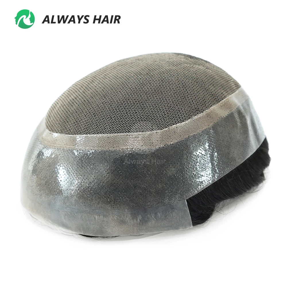 Australia Toupee Indian Human Hair Toupee for Men Lace & PU Hair Patch for Men