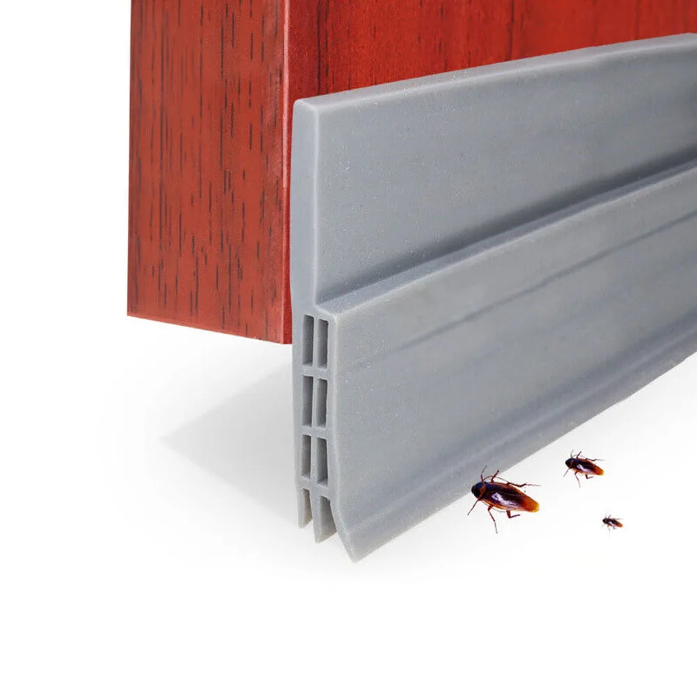 

1M Door Bottom Seal Strip Thicken Windproof Soundproof Weather Strip Door Bottom Guard Door Draft Excluder Strip Self Adhesive