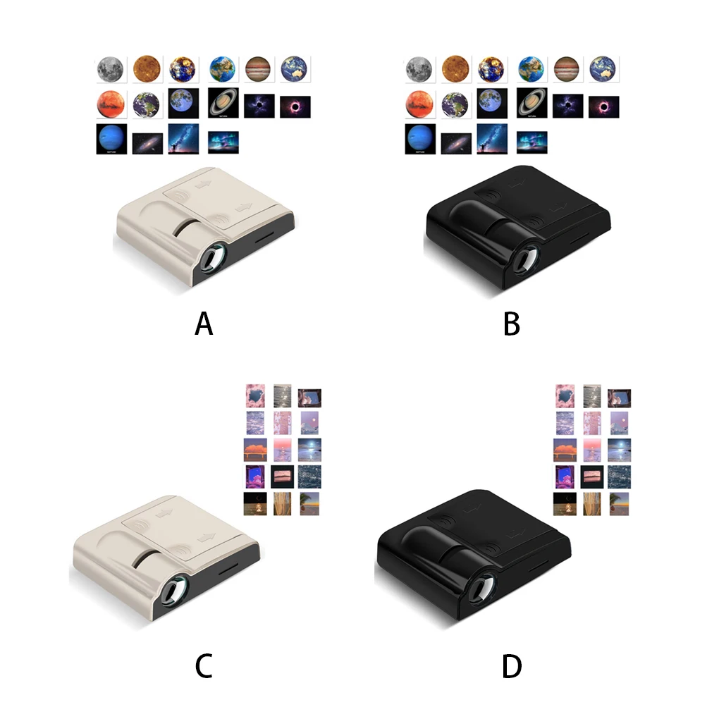 

Проекционная лампа, атмосферный празднисветильник проектор с листами, работающий от батарейки, ночсветильник черного цвета типа 2