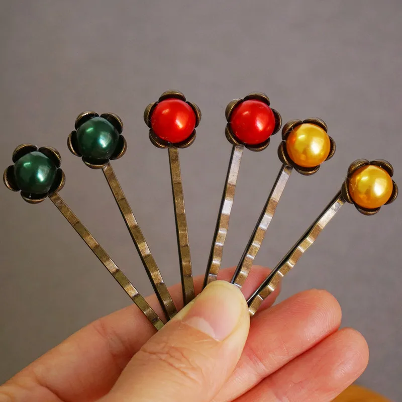 

Pearl Hair Clip Hairpin For Woman Retro Vintage Pins Clip