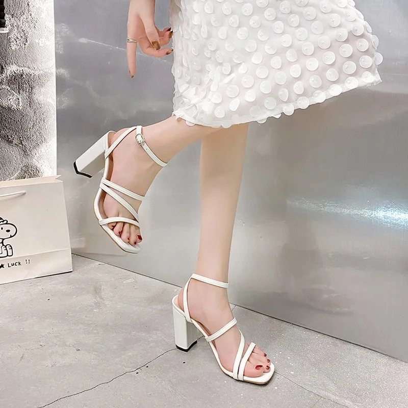 32 35 36 37 43 Woman Sexy High Heels Ladies Summer Dress Shoes For Women 2022  Female Leather Platform Wedge Heel Elegant Sandal