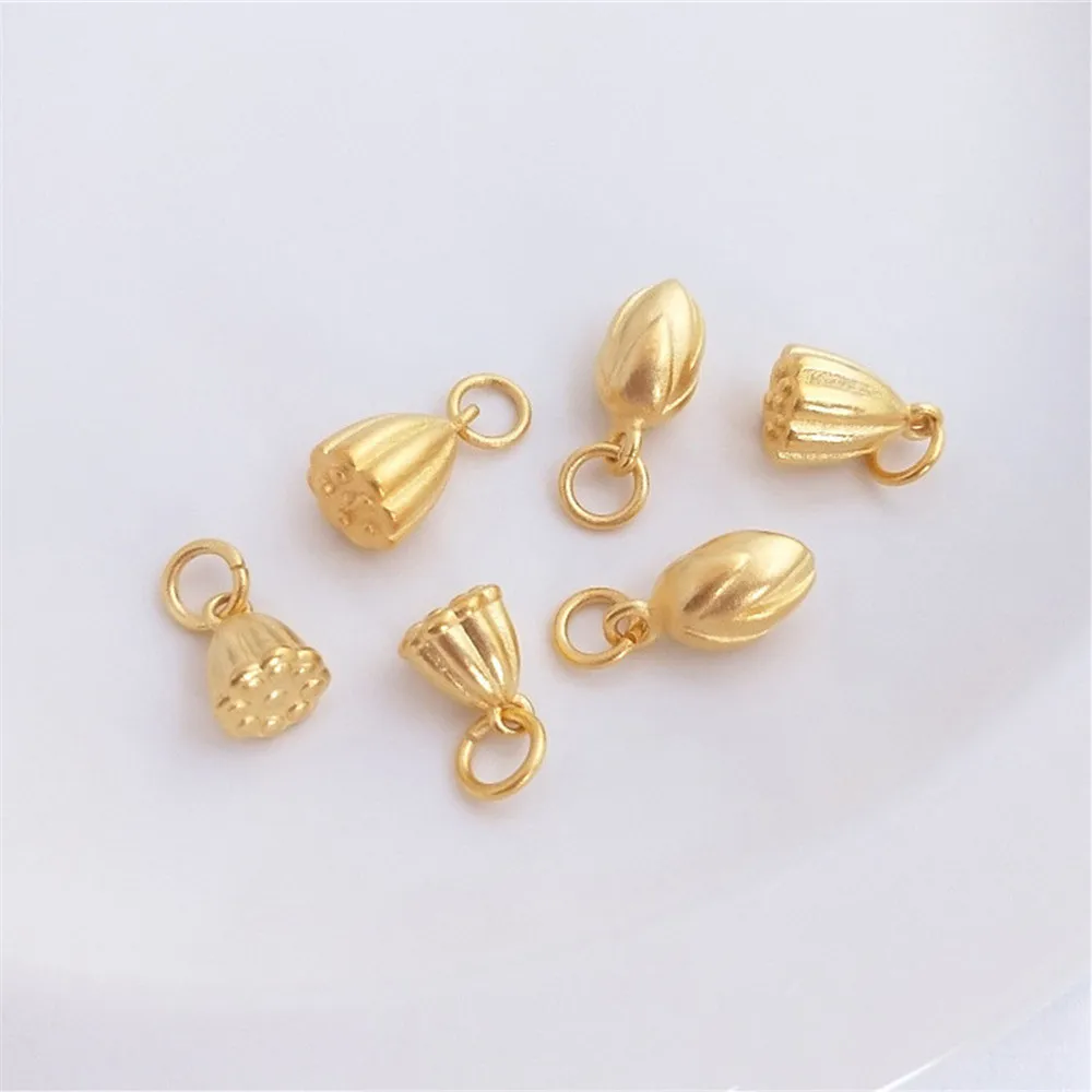 

Vietnam Sha Jin Jiang Bao color Two world lotus transport pendant diy hand-woven red rope bracelet pendant accessories