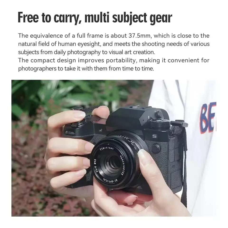 Фото Объектив TTArtisan 25mm F2 MF для беззеркальных камер Canon RF, Nikon Z, Sony E, Fujifilm XF, Panasonic, Olympus M43, XT10, XT5, A6400, A6300 №2