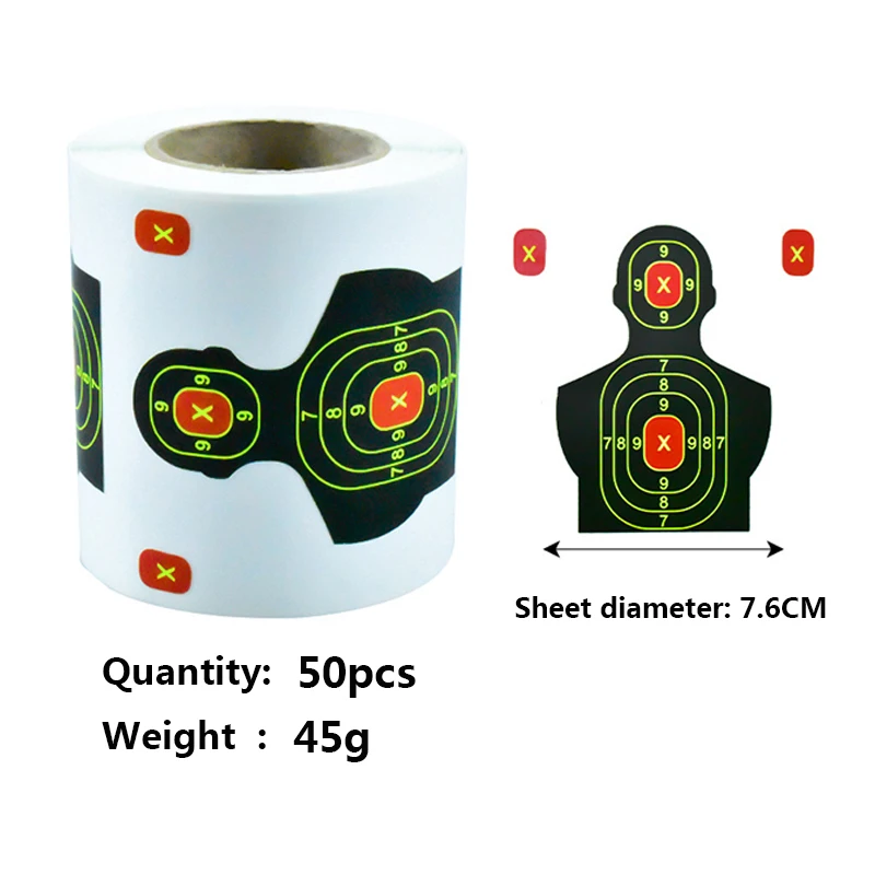 

Hunting Training Target Paper Cardboard Fluorescent Self-adhesive Shooting Gun Target Paper with Splash Effect In Many Styles