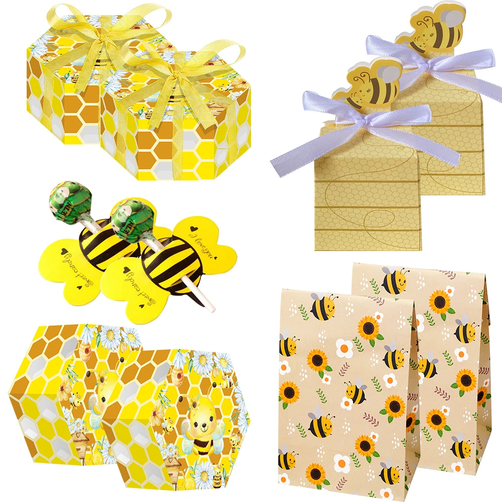 Es Bee Lollipop Cards For Kids Gift Baby Shower Birthday Party Diy Cookies Boxes Decoration Supplies