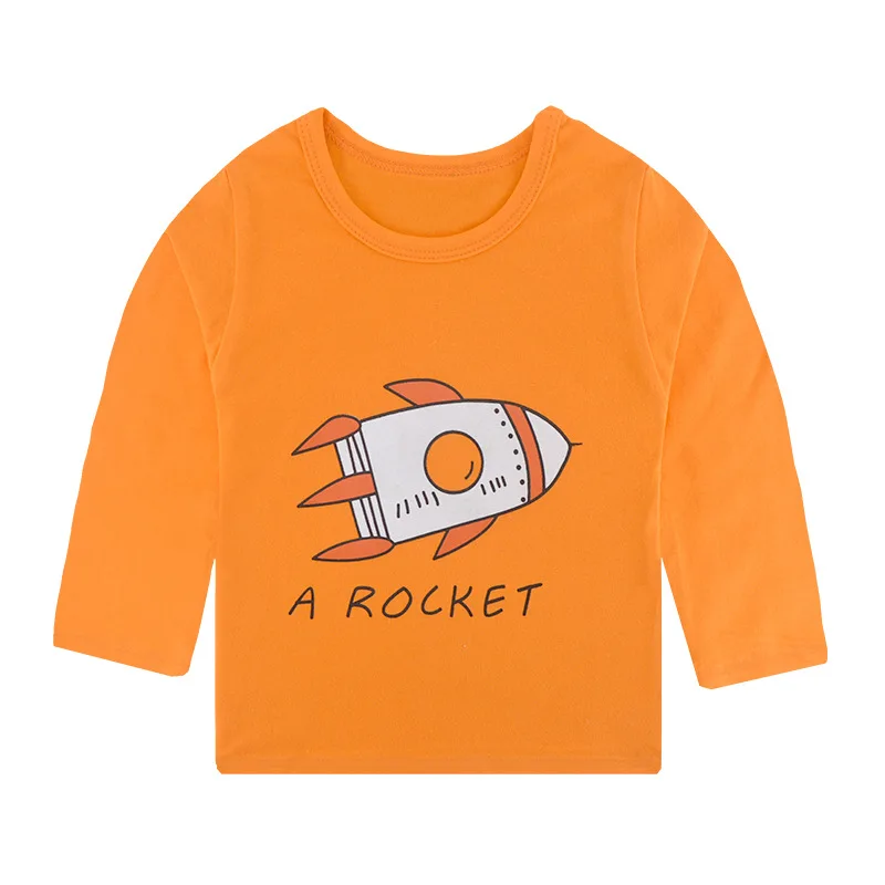 

ZWY2014 Kids Autumn Spring T-shirts Solid Color Baby Girls Boys Tops Cotton T-shirt Pullover Warm Outerwear