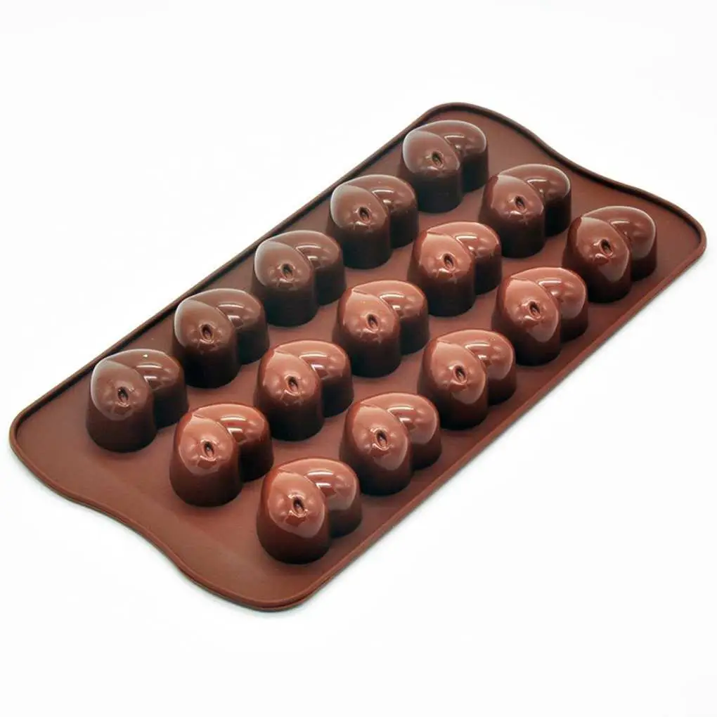 

2021 New Heart Chocolate Molds 15 Cavity Love Shape Silicone Wedding Candy Baking Molds Cupcake Decorations Cake Mold 3D