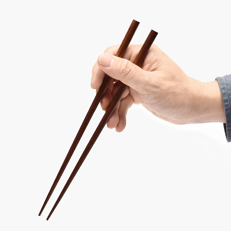 Japanese Style Pointed Chopsticks Natural Wooden Chopsticks Cooking Chopsticks Sushi Chopsticks Home Hotel Wooden Cutlery images - 6