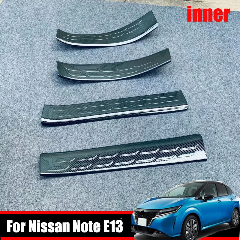 

For Nissan Note E13 2020- 2022 Stainless Steel inner Door Sill Panel Scuff Plate Kick TrimThreshold Step Protector Accessories