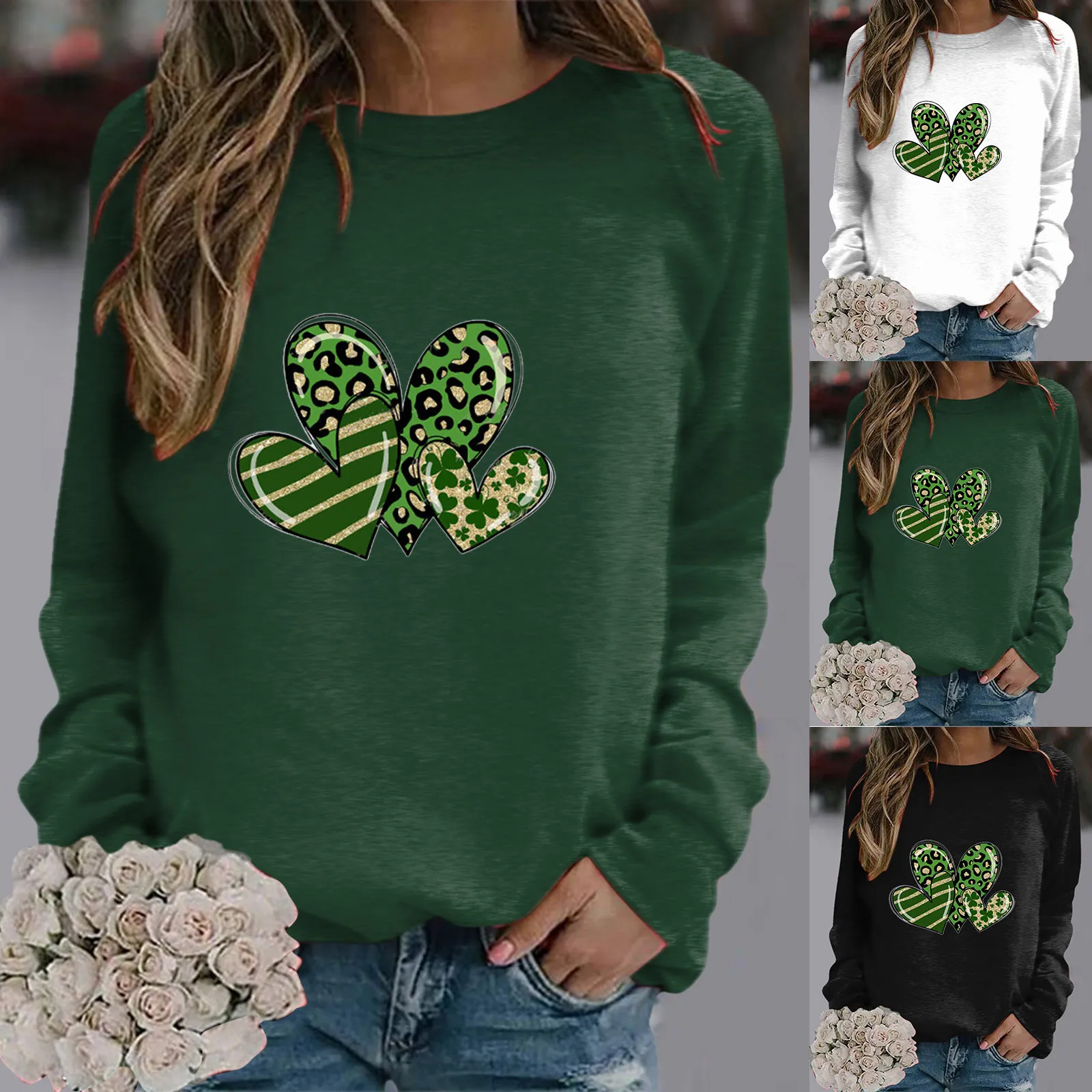 

Womens Autumn And Winter Casual Hooded Sweater Pullover Sweater Ladies Sweat Top