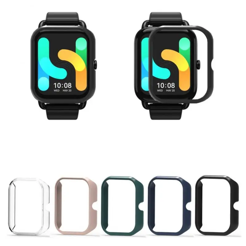 

Screen Protector Full Cover Hard Edge Shell For Haylou RS4 /RS4 Plus Smart Watch Case Multicolor Anti-fall Scratch Pc Bumper