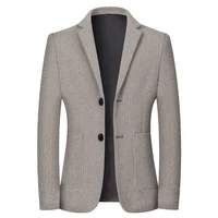2022 spring new mens fashion thin handsome suit brand wool suit business casual slim style woolen single west blazer