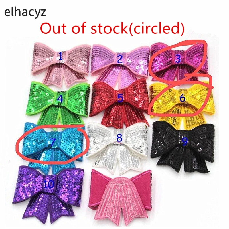 Банты для волос с блестками и вышивкой 2 дюйма без зажима 180 шт./лот |