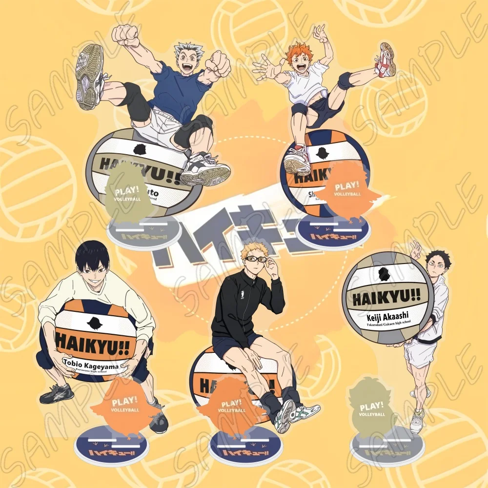 Фото Акриловая фигурка-подставка Haikyuu: Хината, Тобио, Котаро, Карасуно, 15 см, настольное украшение, модель для демонстрации, брелок №1