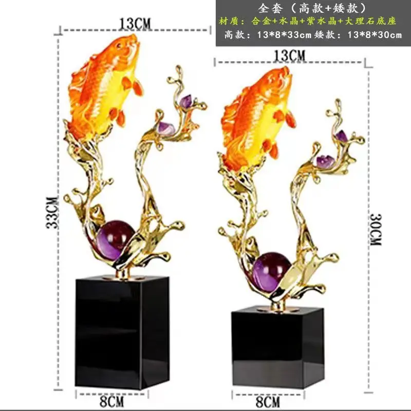 Каждый год больше чем новый богатое китайское украшение в виде рыбы кои для дома