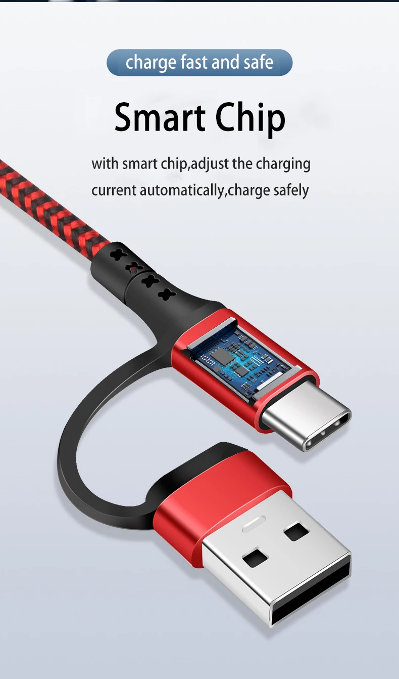 Фото Мульти-кабель для зарядного устройства типа C 5в1 Usb C To C Зарядный провод Typec Micro Usb Cabos 1,2 м для Samsung S25 Ultra Iphone Xiaomi Pixel №5
