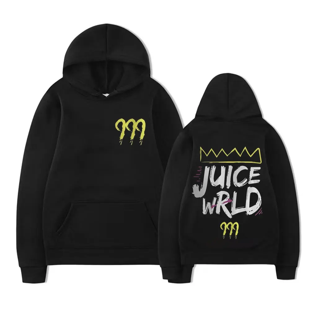 

Мужские и женские пуловеры Rapper Juice Wrld, винтажные пуловеры в стиле 90-х с капюшоном и графическим принтом, свитшот большого размера с длинным рукавом, уличная одежда, 999