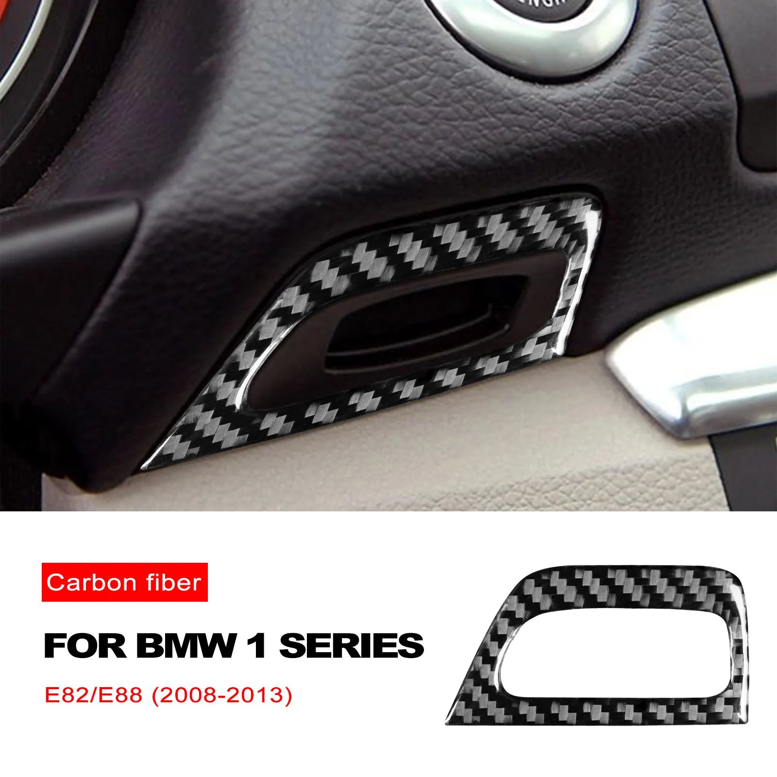 

Panel Keyhole Frame Trim Carbon Fiber Sticker For BMW 1 Series E81 E82 E87 E88 2008-2013 Car Styling Decoration Accessories