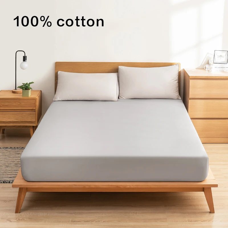 Простыня хлопковая с эластичной резинкой 150/180/200 см