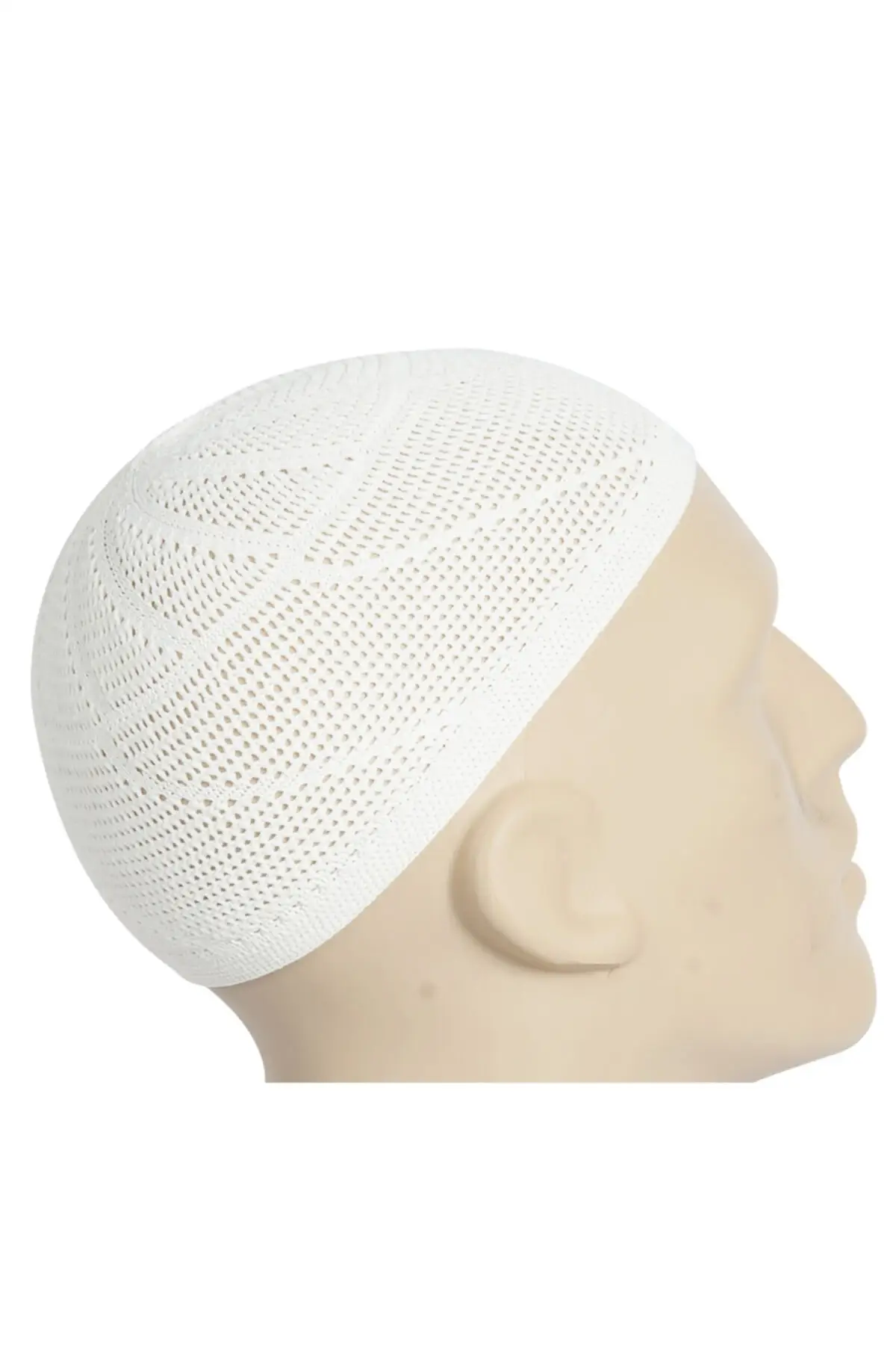 

Gold Luxury Lace Knitted Namaz Skullcap White 1 PCs Men 'S Clothing Muslim Fashion Namaz Hats
