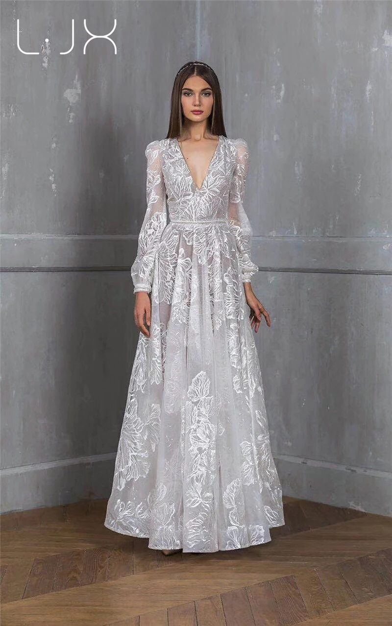 

LJX European and American Women's Sequin Embroidered Dresses, Popular Lace Embroidered Wedding Dresses, Evening Dresses, Banquet