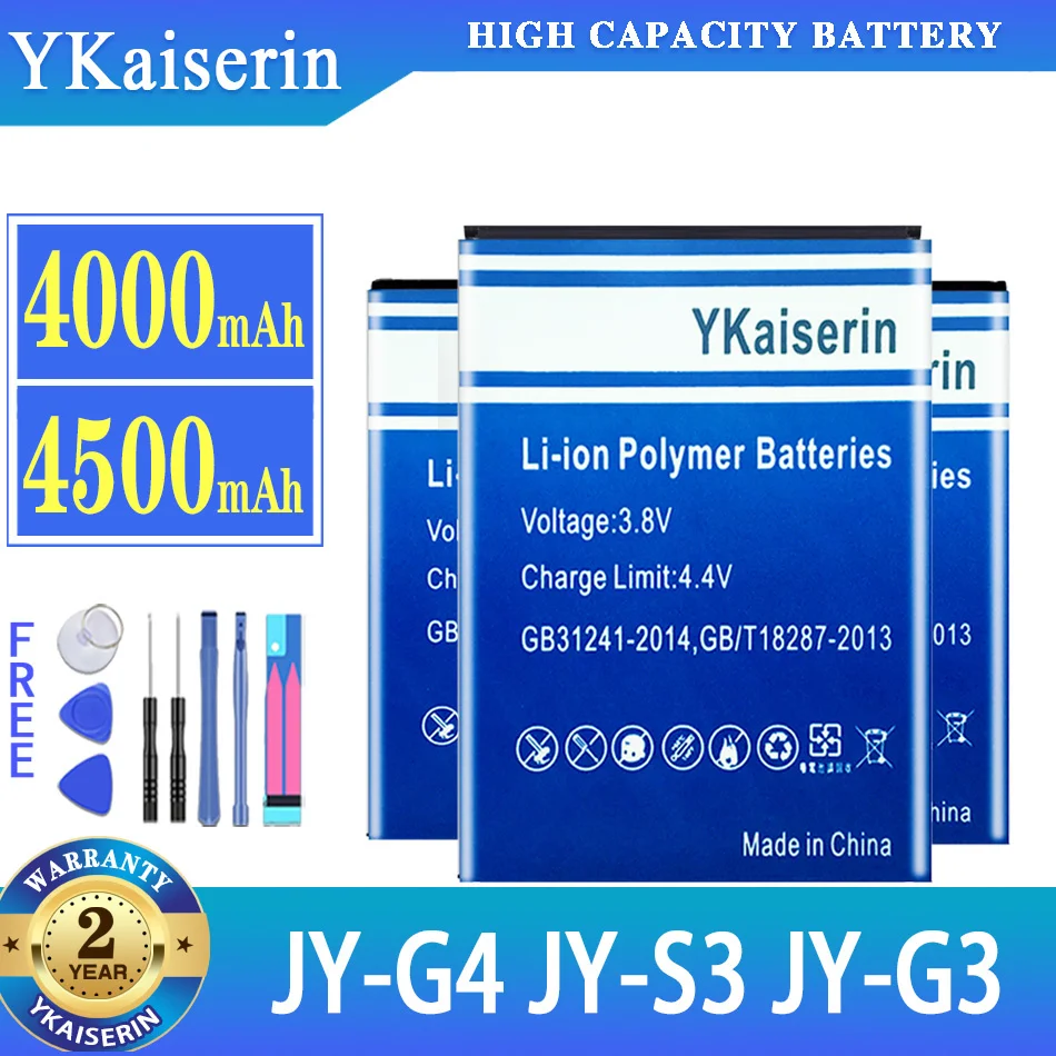 Высококачественная аккумуляторная батарея ykaisсеребристого цвета для модели JIAYU G4 G4C G4S G4T JYS3 S3 G3 G3S G3C G3T, номер для отслеживания батареи