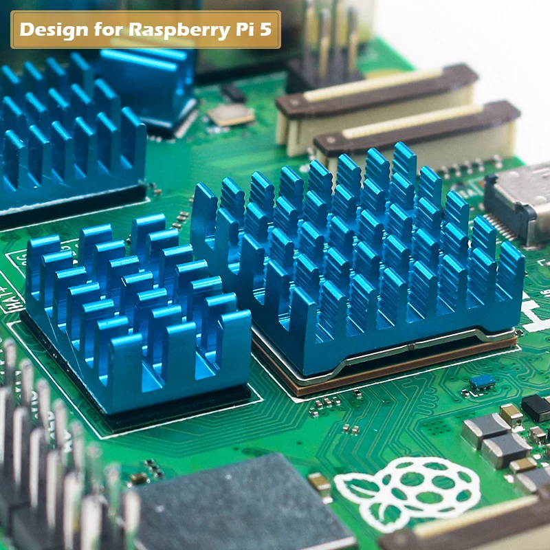 Комплект теплоотвода для Raspberry Pi 5 алюминиевая Теплопроводящая клейкая лента 4