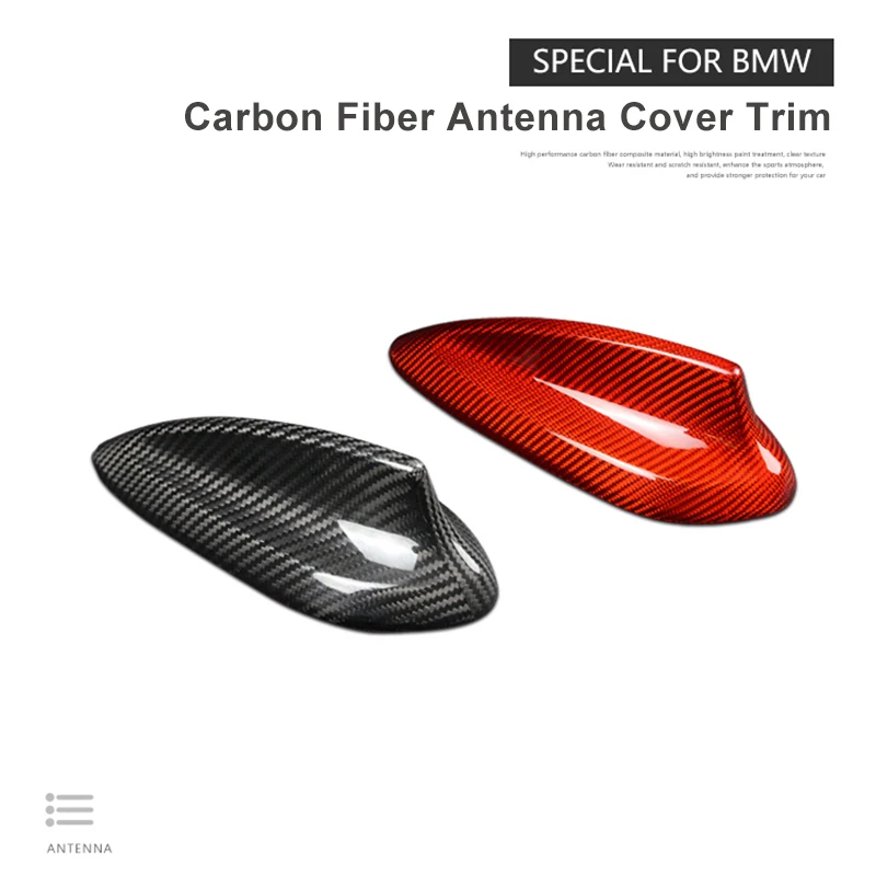 

Чехол из настоящего углеродного волокна для BMW F20 F21 F52 F45 F46 F34 G31 G32, аксессуары, автомобильные антенны, декоративные наклейки