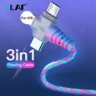 Кабель зарядный 3-в-1 со светодиодной подсветкой для iPhone 13, 12, 11 Pro Max
