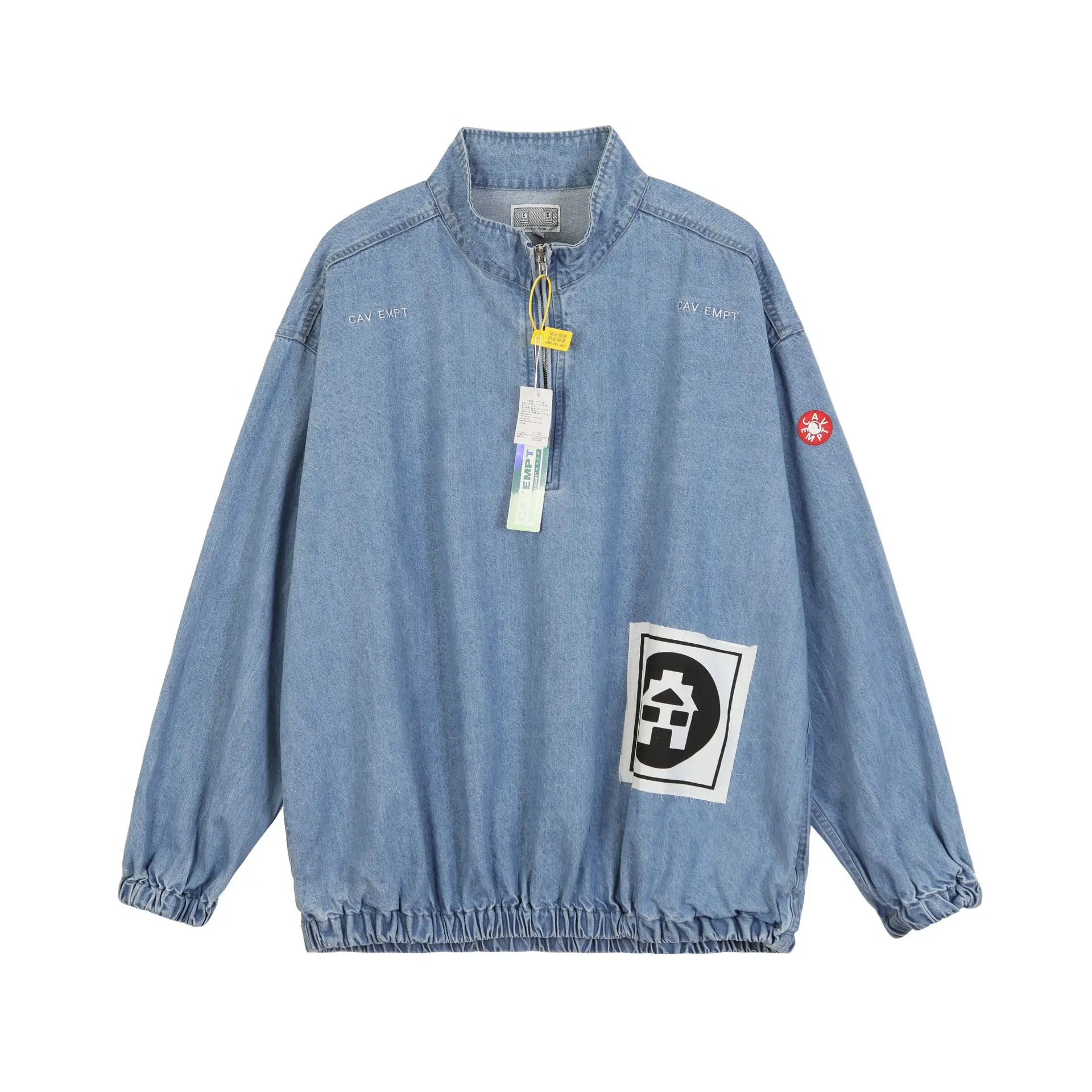 

Men Woman 1:1 Best Quality Crewneck Cav Empt Hoodies Patchwork Royal Blue CAVEMPT C.E Sweatshirts