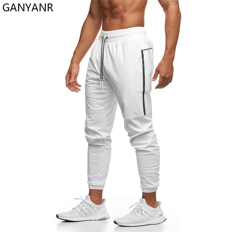 

GANYANR Running Pants Men Gym Sport Jogging Sportswear Leggings Training Trousers Trackpants Workout Crossfit Fitness quick dry