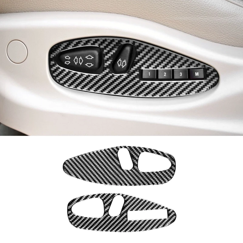 

For BMW- X3 E83 2006-2010 Carbon Fiber Seat Adjustment Switch Panel Decorative Cover Trim Sticker Accessories