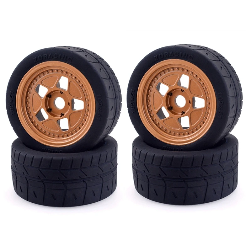ZD 4Pcs 109X51mm Wheel Tires Tyre 17mm Hex for 1/7 ZD Racing EX-07 EX07 Arrma Infraction Felony RC Car Upgrade Parts