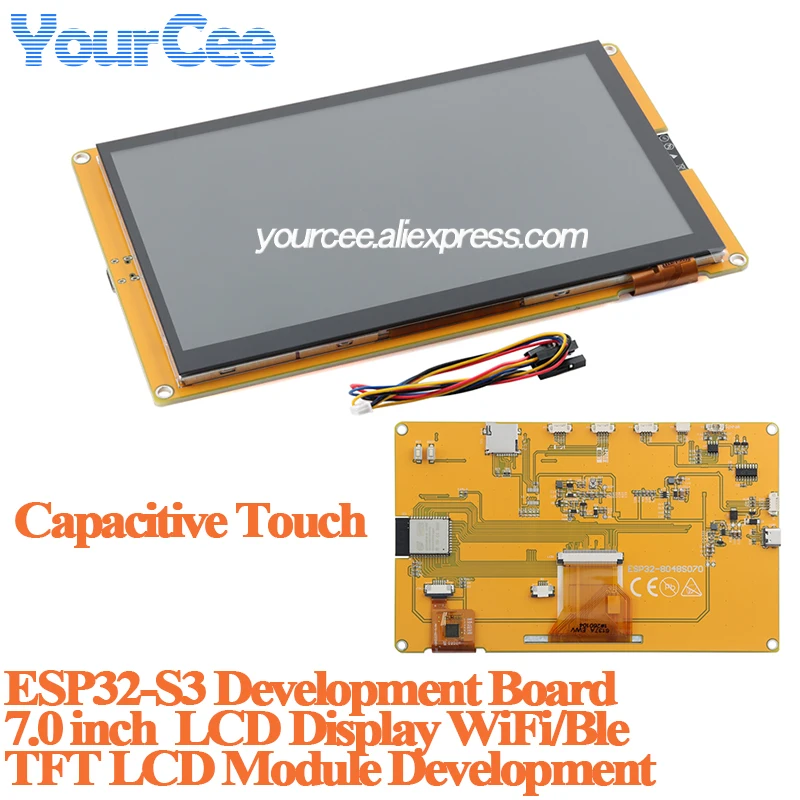 Плата разработки ESP32-S3 ESP32S3 с ЖК-дисплеем 4.3, 4.0, 7.0 дюймов, беспроводной Bluetooth-модуль, умный TFT-модуль с резистивным и емкостным сенсорным экраном (art.: 3920d92c298bf) - 3920d92c298bf