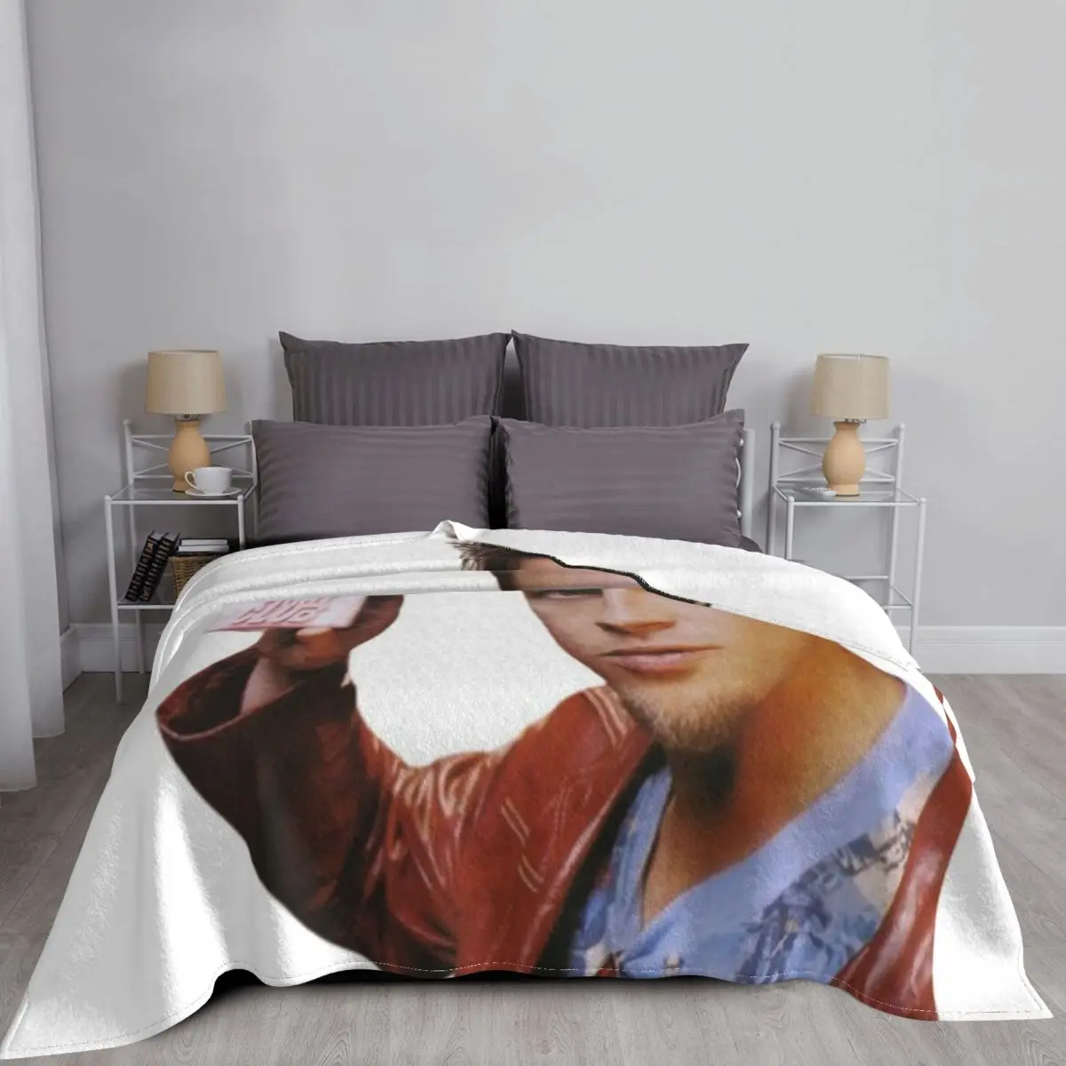 Fight Club Tyler Durden Brad Pitt Ультрамягкое одеяло из микрофлиса