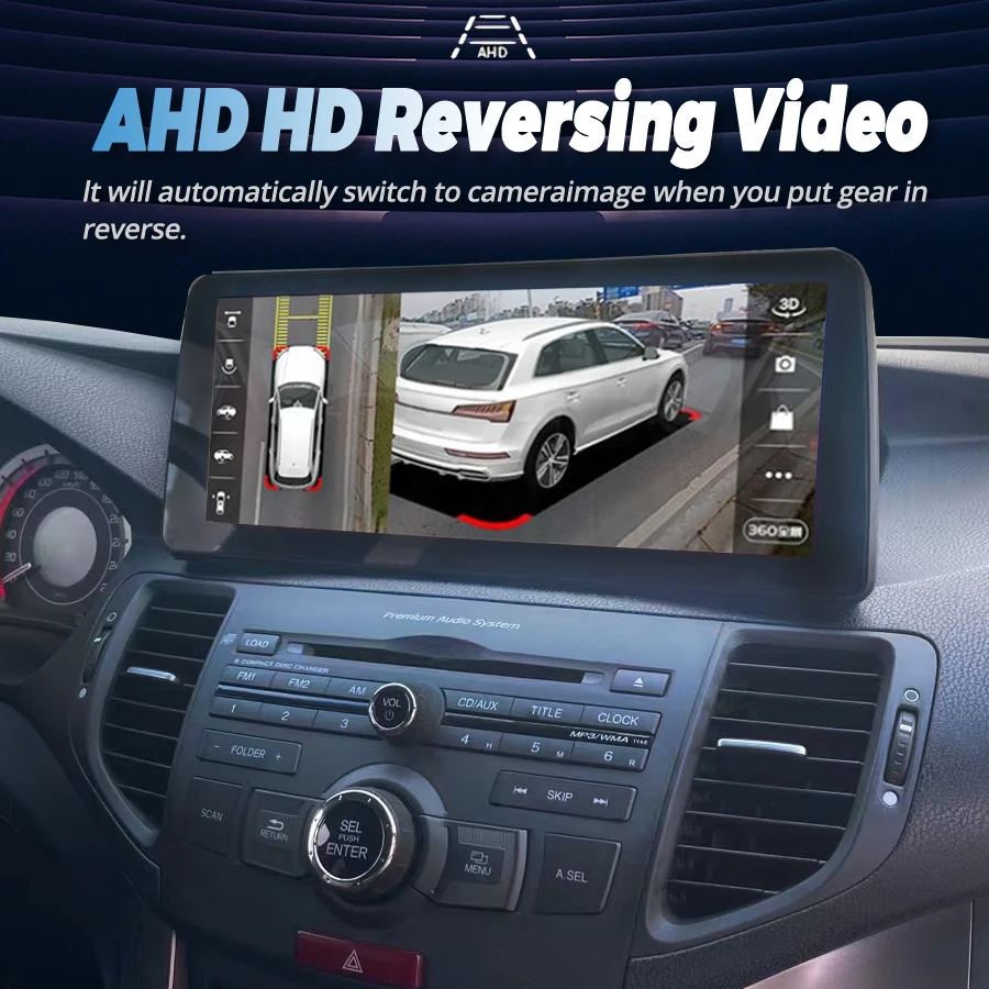 Qled экран 12 3 дюймов Android13 для Honda Accord Type S 2011 2009 автомобильное радио мультимедийный