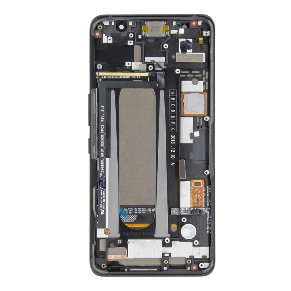 6 0original amoled lcd for asus rog phone zs600kl lcd display screen touch panel digitizer for asus zs600kl lcd with frame free global shipping