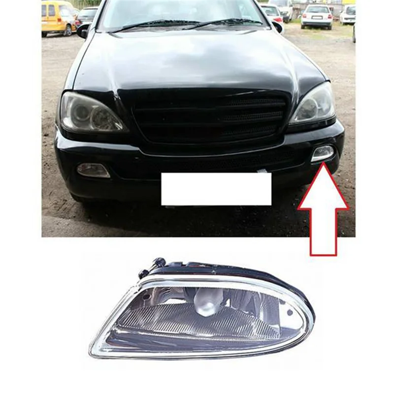 Передний бампер противотуманная лампа левая для ML W163 ML350 1998-2005 фара вождения