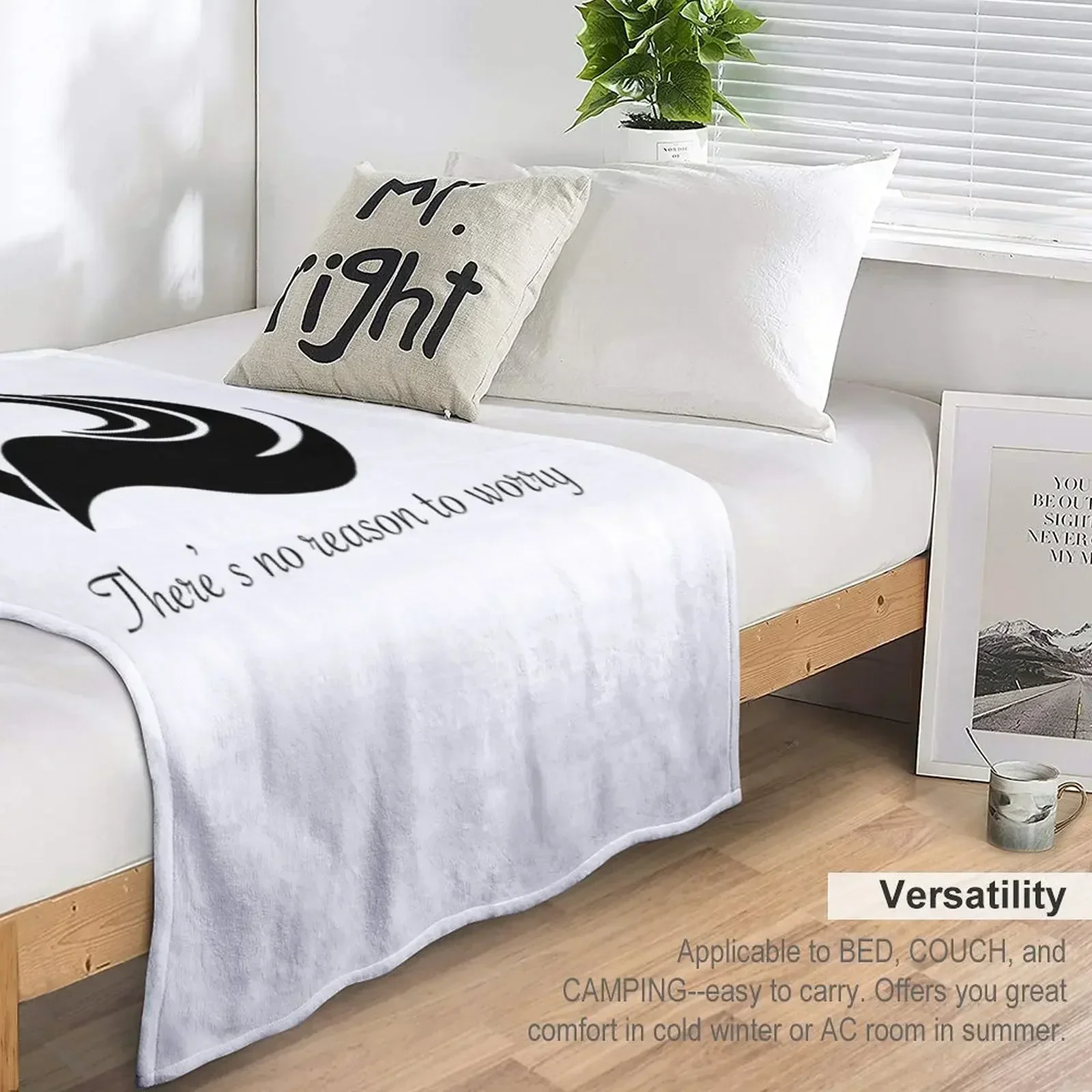 Декоративное одеяло с цитатой Не причинам Элитный бренд из фланелевой ткани Идеи