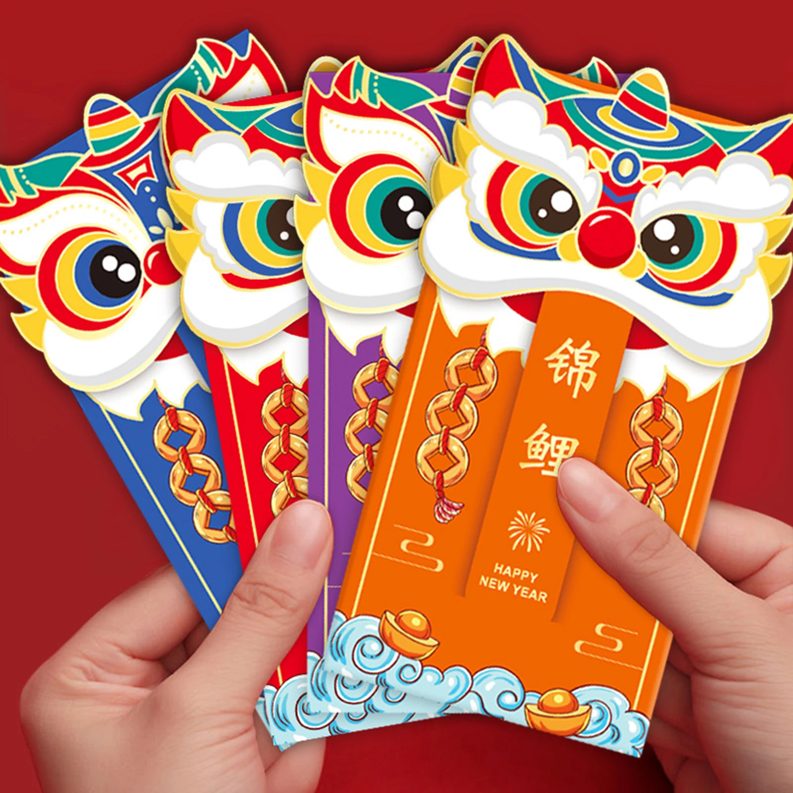

Heavy Duty Chinese New Year Red Envelopes 2022 Red Pocket Envelopes Chinese Red Packets Hong Bao Envelopes Lucky Money 4PCS