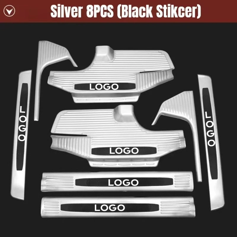 

Подходит для Toyota 2015-2019 Highlander внутри и снаружи, накладка на порог, защита от царапин, нержавеющая сталь