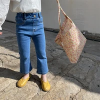 girls spring new korean style flared pants baby girls foreign jeans childrens flared pants