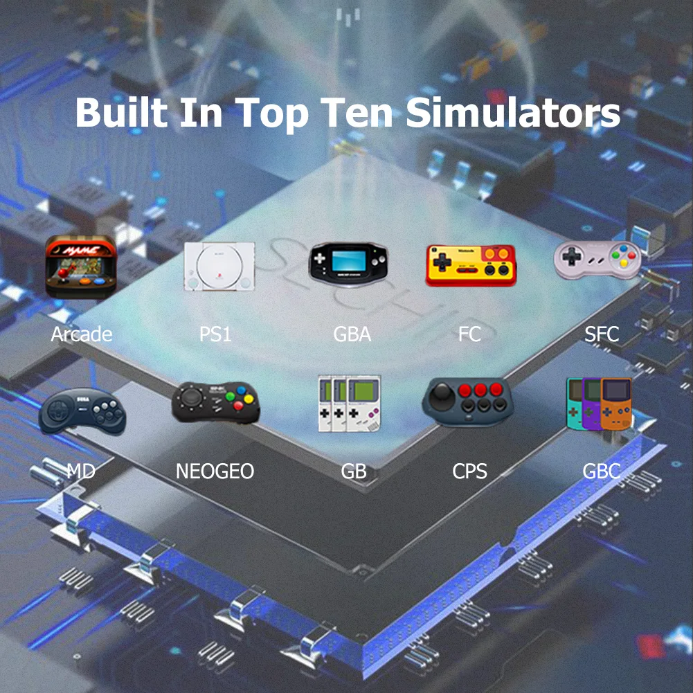 Портативная игровая консоль X12 Plus 7 1 дюйма IPS-экран 16 + 32 ГБ 10000 классических игр -